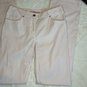 Gianni Bini Pink and White Striped Pants